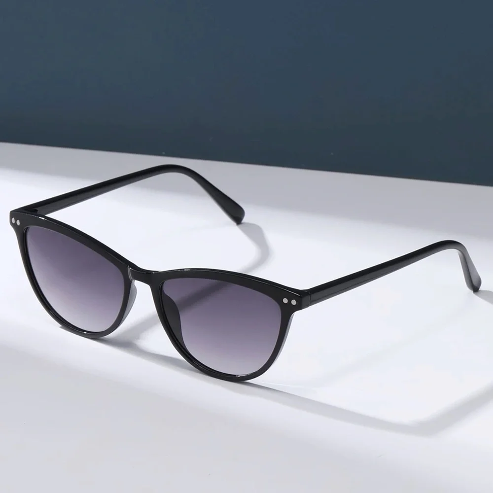 NEW Black Gradient Full Rimmed Cat Eye Style Sunglasses